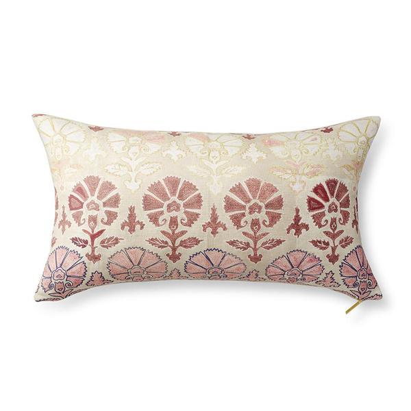 St. Frank Daisy Suzani Lumbar Pillow in Blush