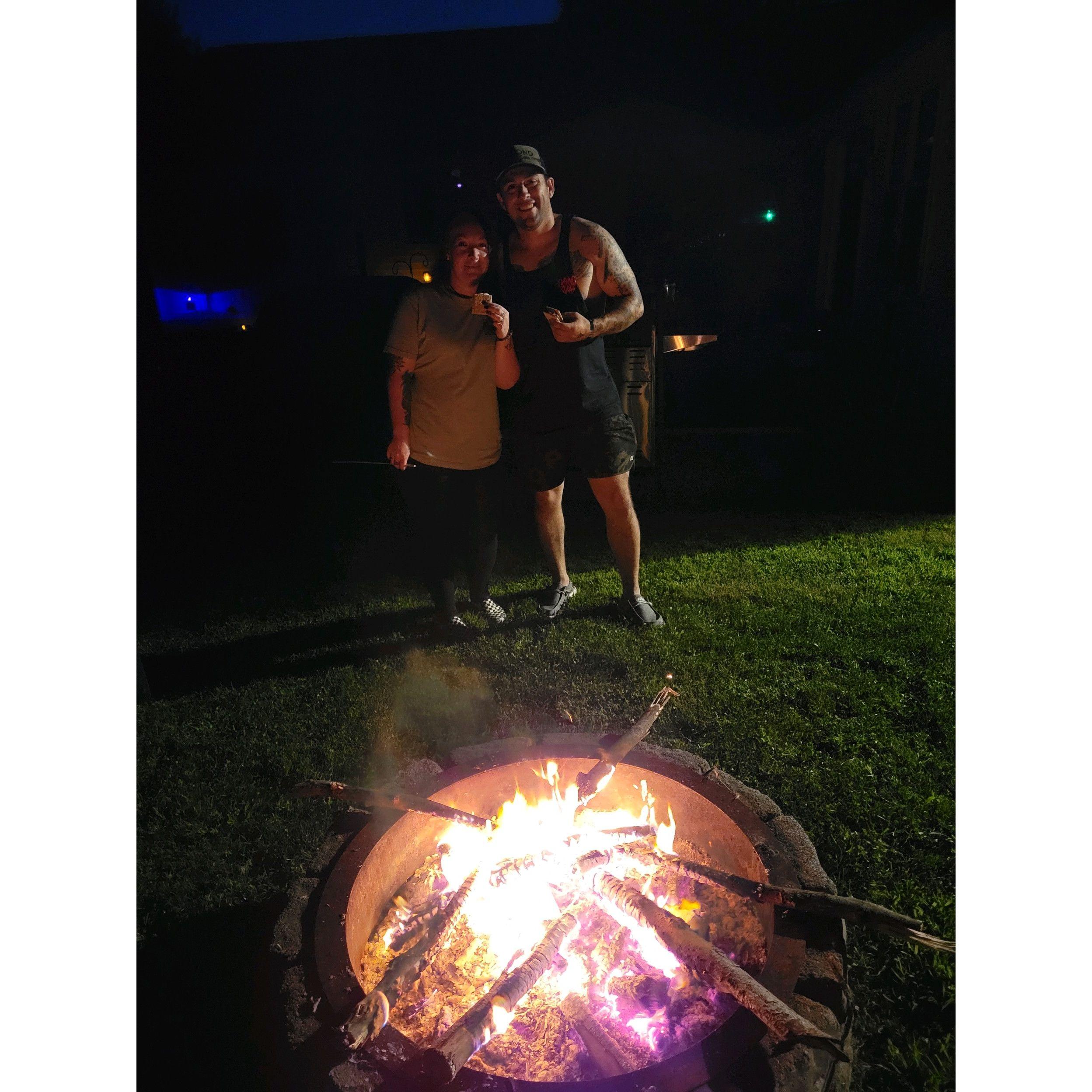 Jake Showing Rowan How To Make Her First Smore