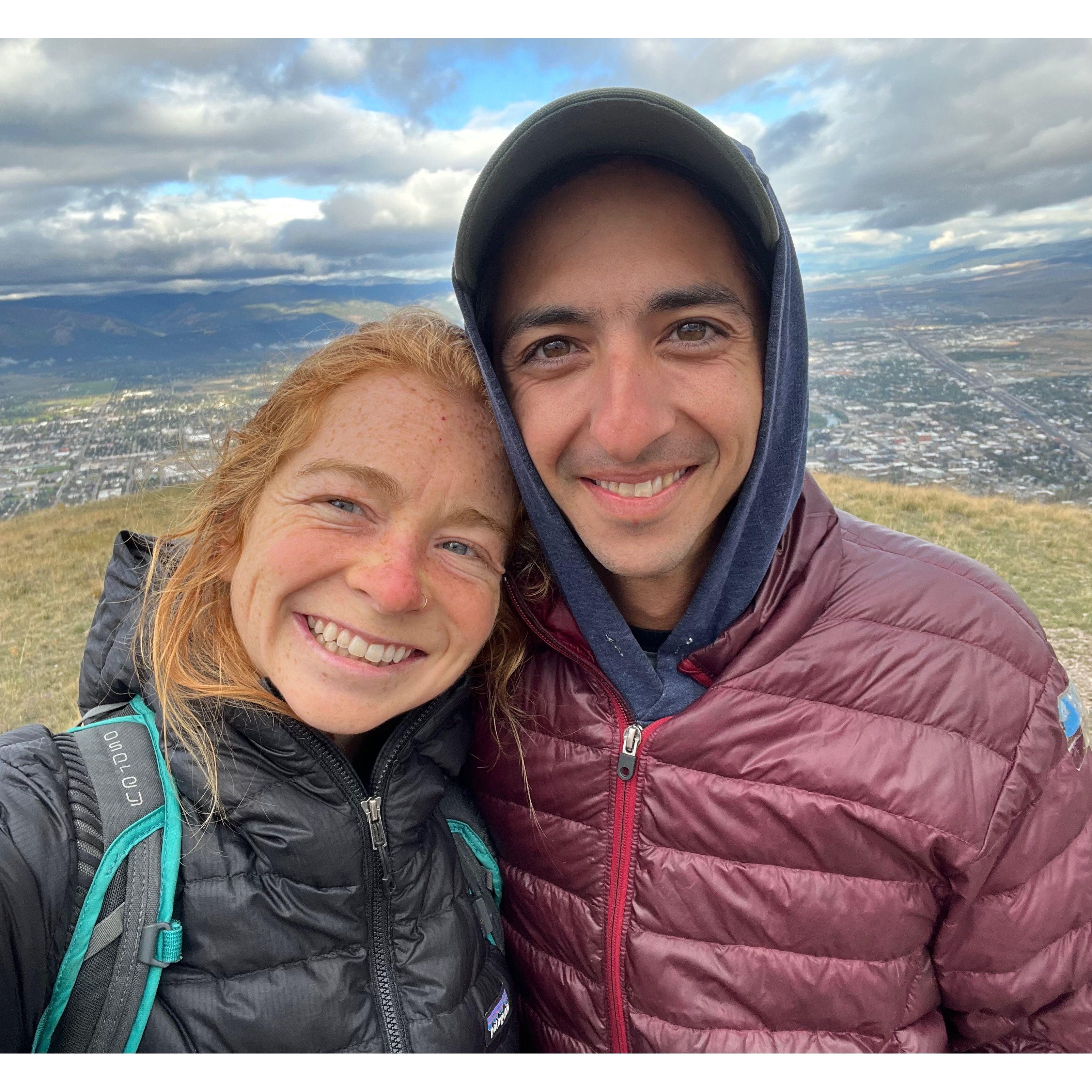 Bridget turns 25 and they walk across town, up a mountain, across a mountain, see a rainbow, hike down the mountain, and back across town