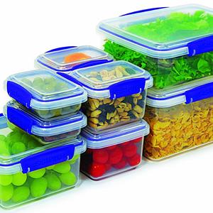 Sistema Multi Piece Food Storage Containers in Assorted Shapes and Colors, Set of 16, Assorted