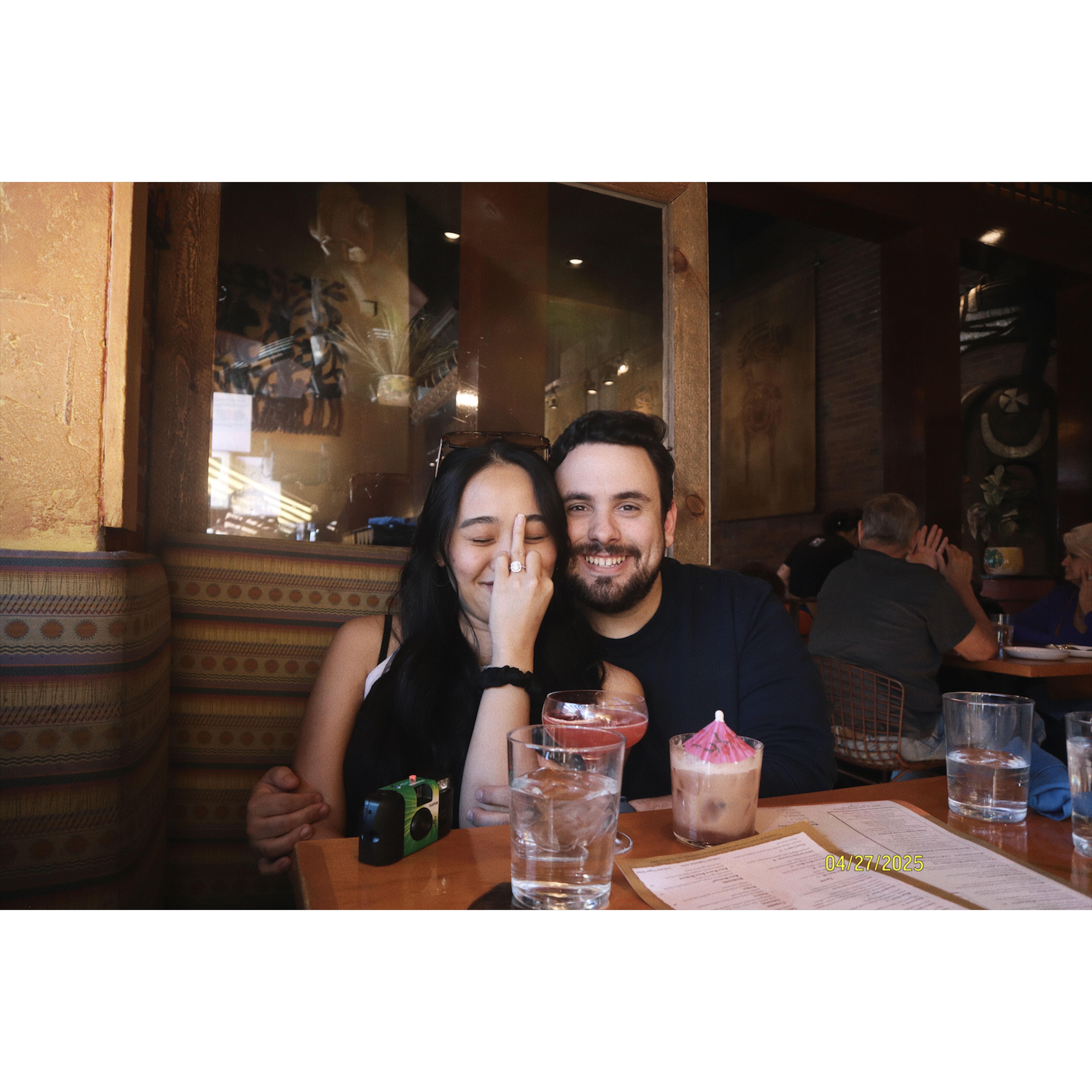 The day after we got engaged