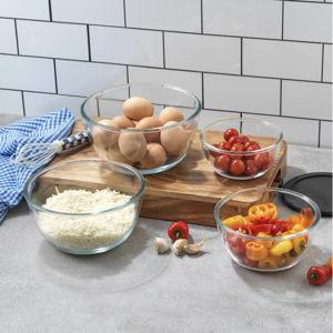 4-Piece Glass Mixing Bowl Set