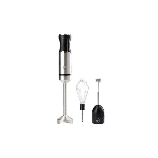 MasterChef Immersion Blender Handheld 3 in 1 Set for Blending, Whisking & Frothing, Stainless Steel, Powerful Motor, Variable Speed Control