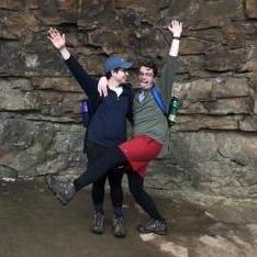 a silly little photo of us silly little hiking 21 miles in 9 hours