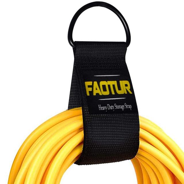 Extension Cord Holder Organizer (8Pack), FAOTUR Heavy Duty Storage Straps Fit with Garage Hooks and Pool Hose Hangers Cables Straps for Cords, House, RV, Workshop Organization and Storage