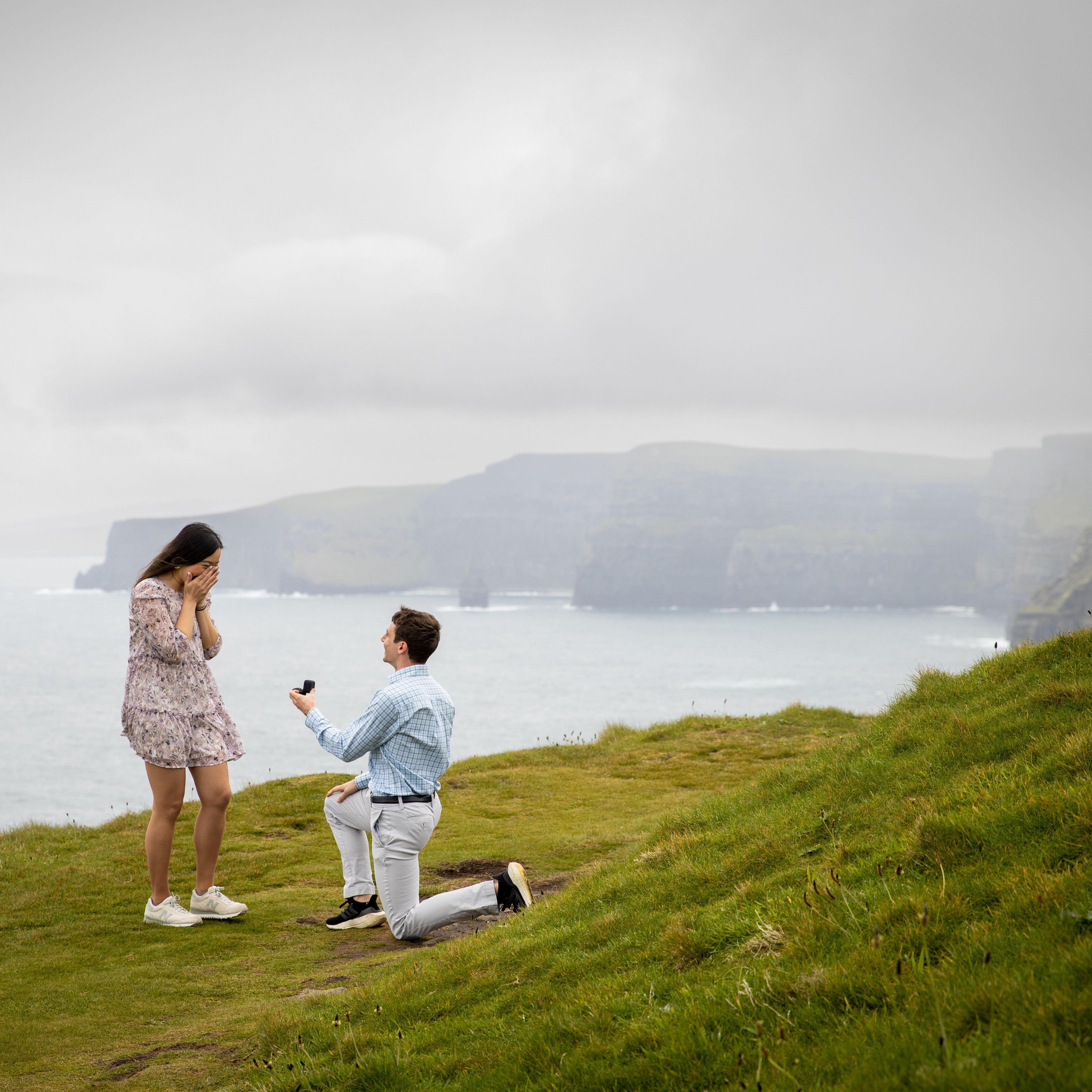 Photos from our engagement in Ireland! Sydney was so surprised!