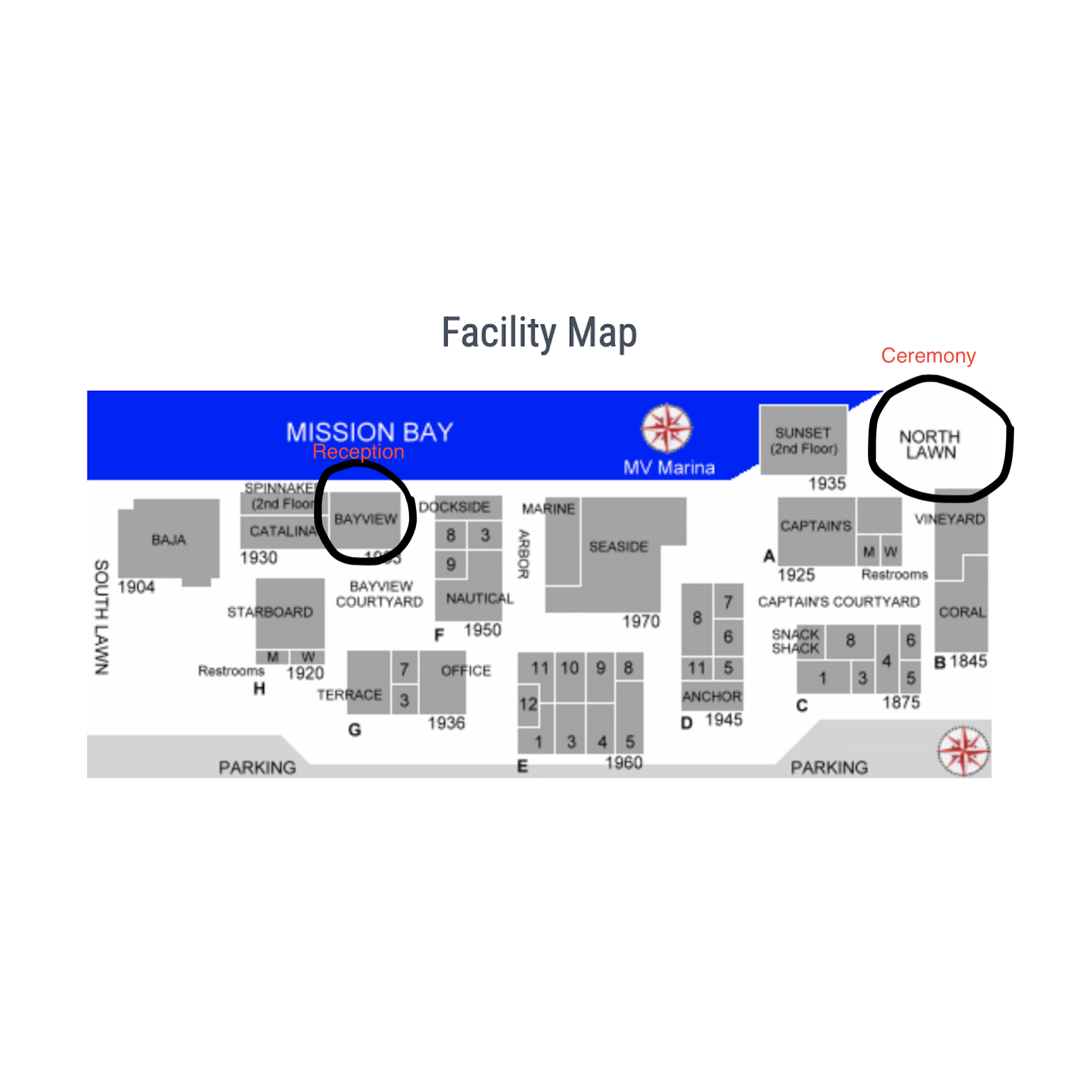 Map of Marina Village Conference Center!