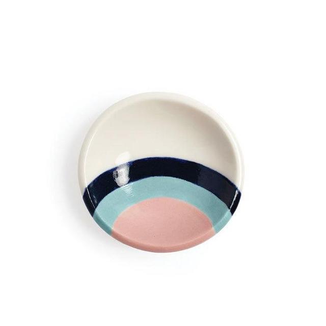 Pink, Turquoise, Cobalt Mountain Dish
