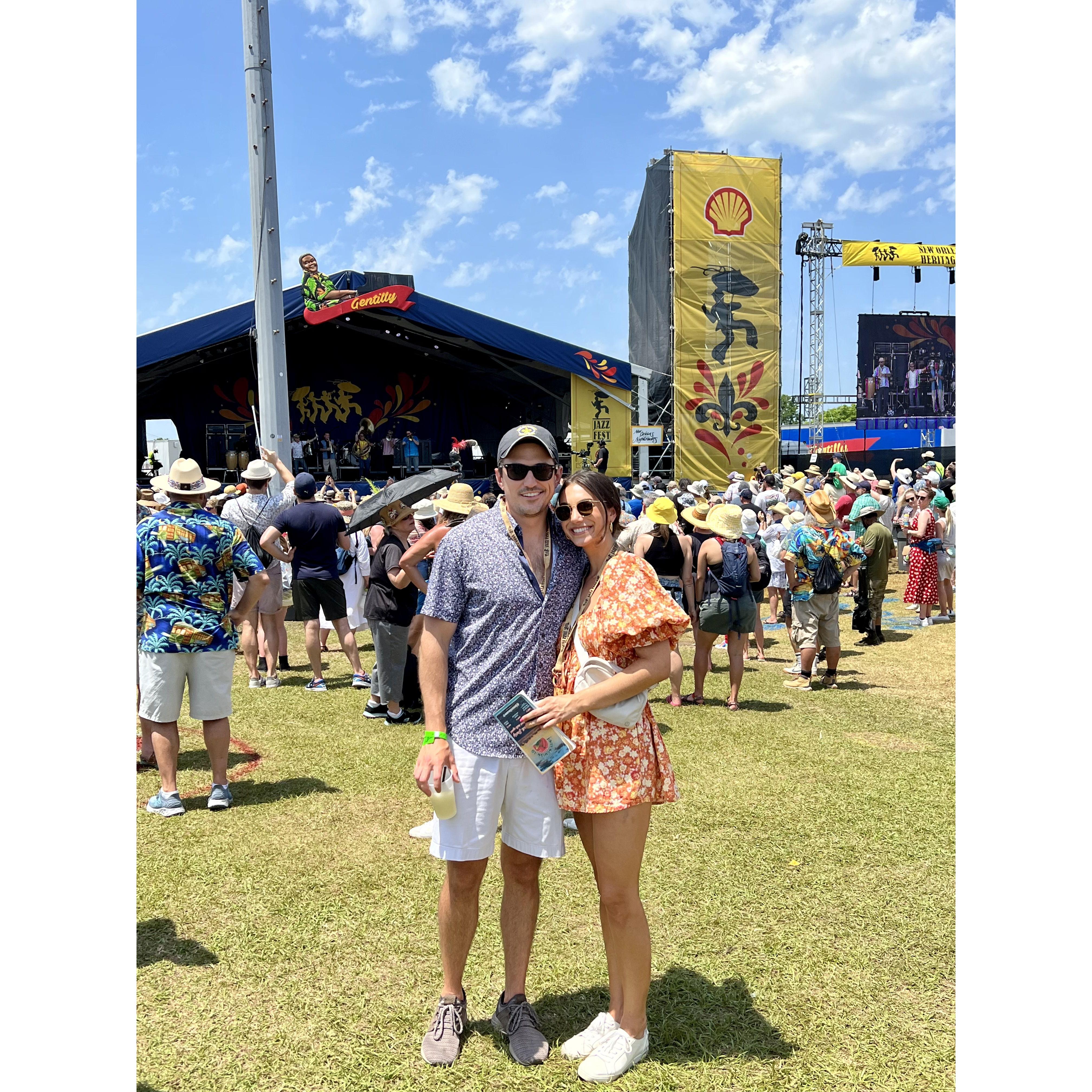 Our first trip together to Jazz Fest