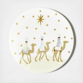 O Holy Night Nativity Round Trivet