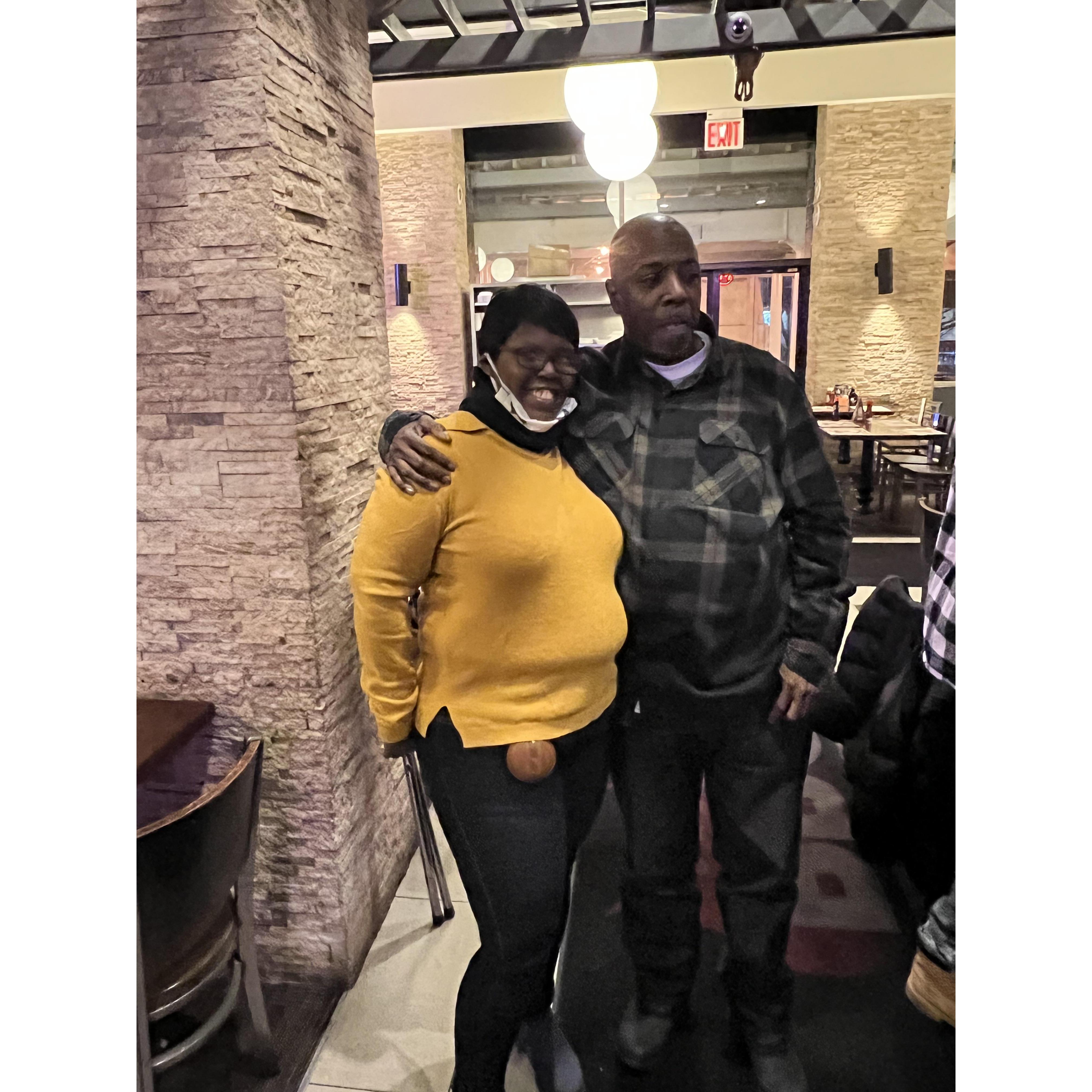 Out celebrating my baby brother's birthday.