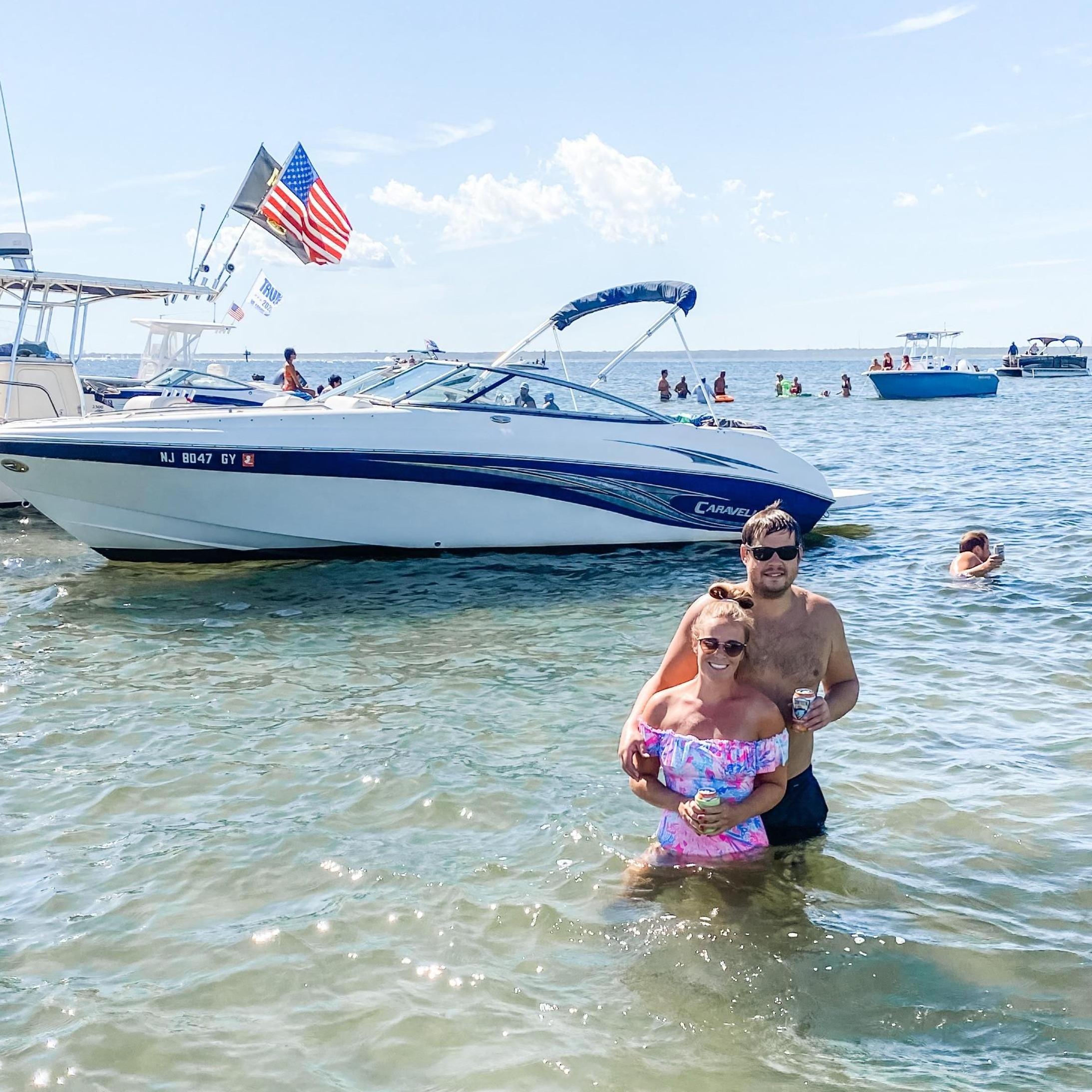 One of our many summer sandbar boat days!