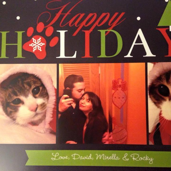 Our Christmas card with our beloved Rocky!
