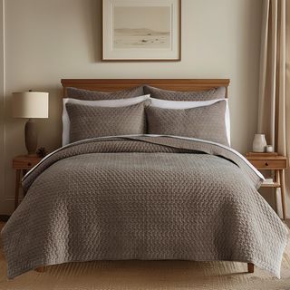 Velvet Stitch 3-Piece Quilt Set