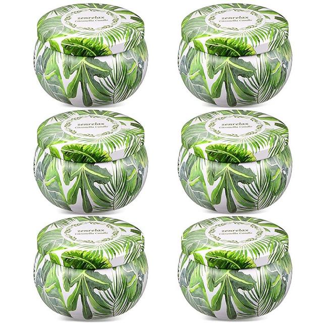 Citronella Candles Outdoor Indoor 6 Pack 26oz Scented Candles with Pure Citronella Essential Oil and Natural Soy Wax Long Lasting Burning for Home Gardon Patio Balcony