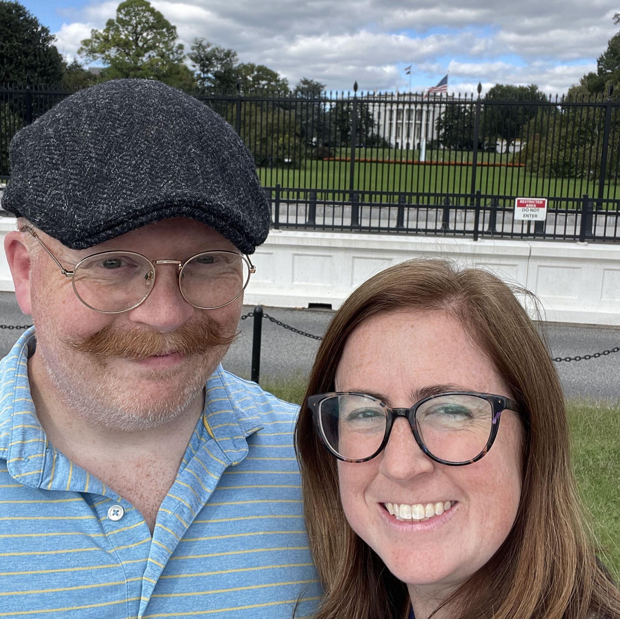 At the White House on our trip to Washington, D.C. October, 2025.
