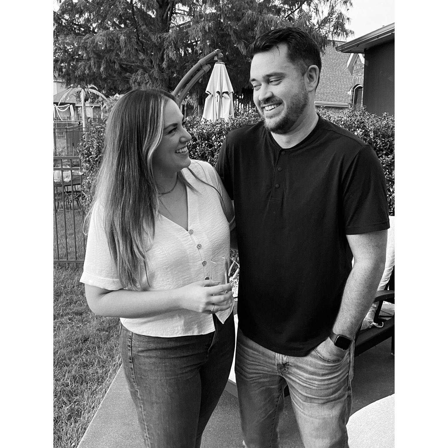Laughing as always