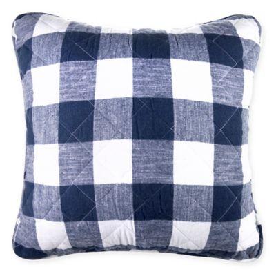 Bee & Willow™ Home Square Buffalo Check Throw Pillow in Navy