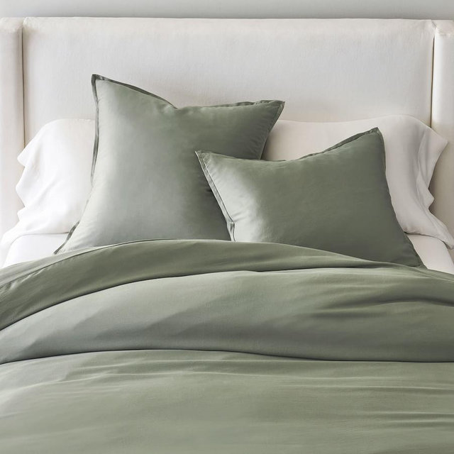 Eucalyptus Casual TENCEL™ Duvet Cover, Full/Queen