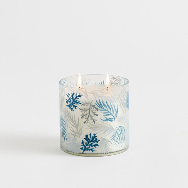 Hand Painted Homescent Candle – Blue Coastal – Small