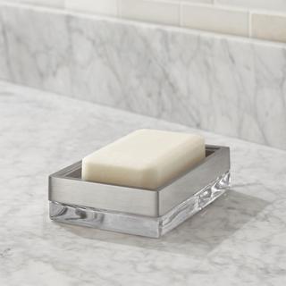 Stretten Nickel Trim Soap Dish
