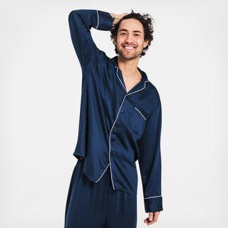 Men's Sateen Long Sleeve PJ Shirt
