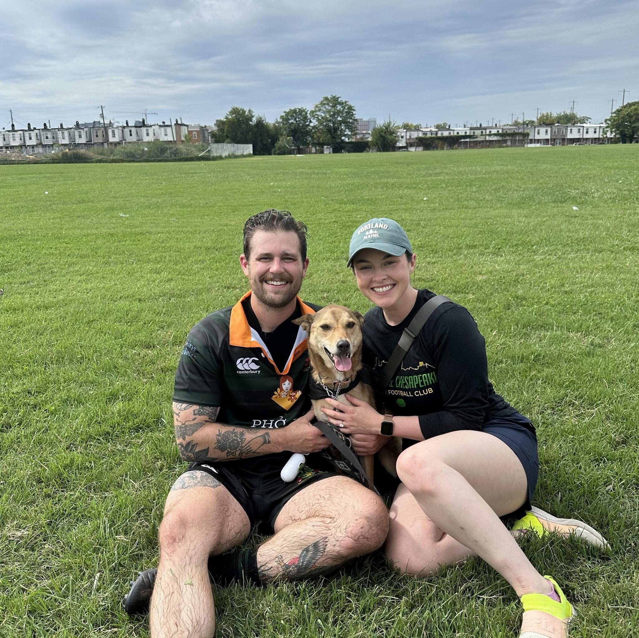 After one of Nate's rugby matches