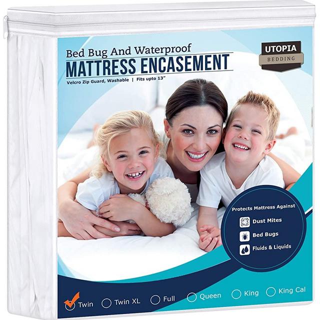 Utopia Bedding Zippered Mattress Encasement - Waterproof Mattress Protector (Twin)