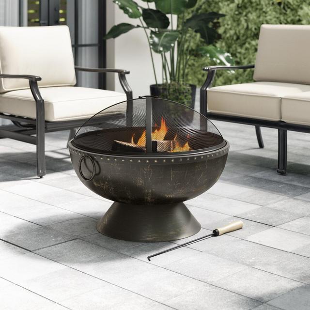 Tuscola 24'' H x 30'' W Steel Wood Burning Outdoor Fire Pit
