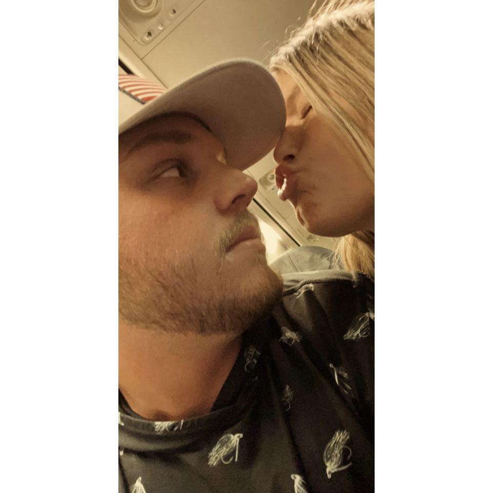 Spencer thinks once we get on a plane we don't talk until we land - I think we get on a plane and it's one long date! Can you tell the difference??