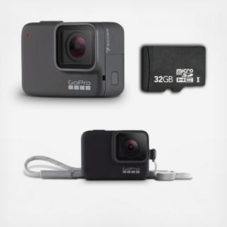HERO7 Silver with Micro SD Card and Sleeve & Lanyard