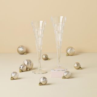 Hudson Crystal Champagne Toasting Flute, Set of 2