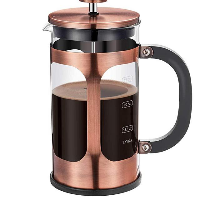 Coffee Canister With Airtight Lid, 21 oz, Copper, Bayka