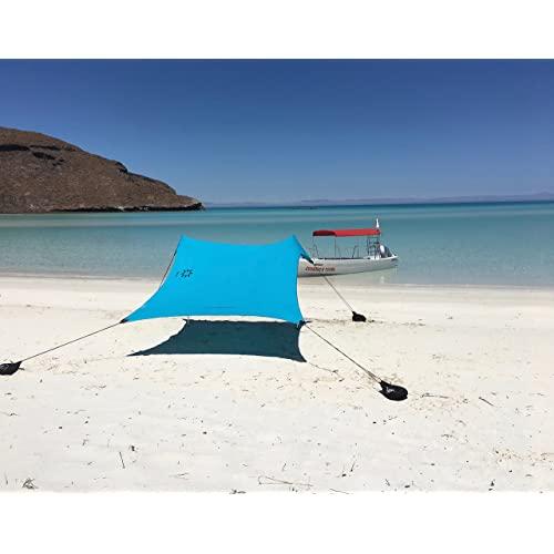 Neso Tents Beach Tent with Sand Anchor, Portable Canopy Sunshade - 7' x 7' - Patented Reinforced Corners