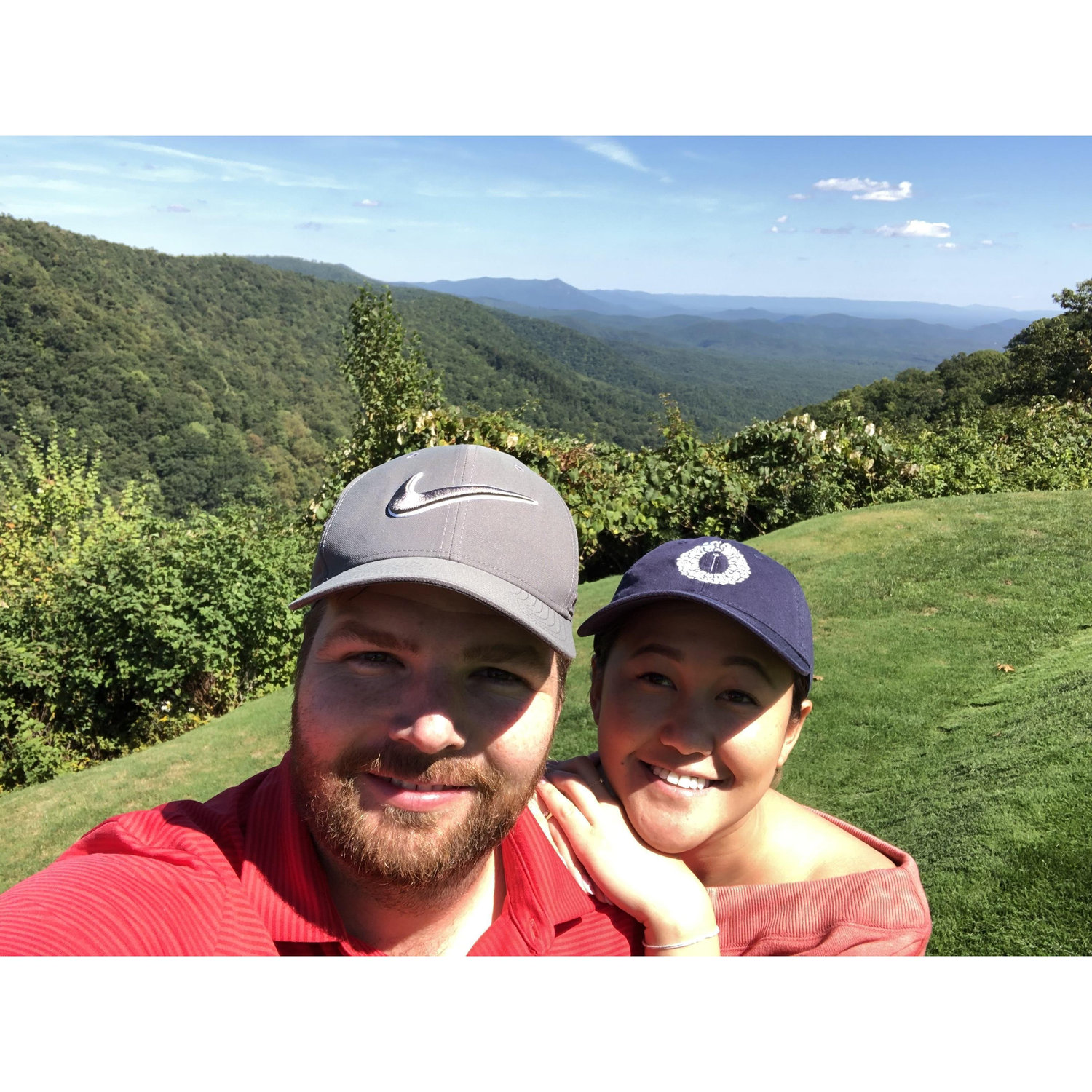 First golfing adventure together.  Roaring Gap, NC 2019
