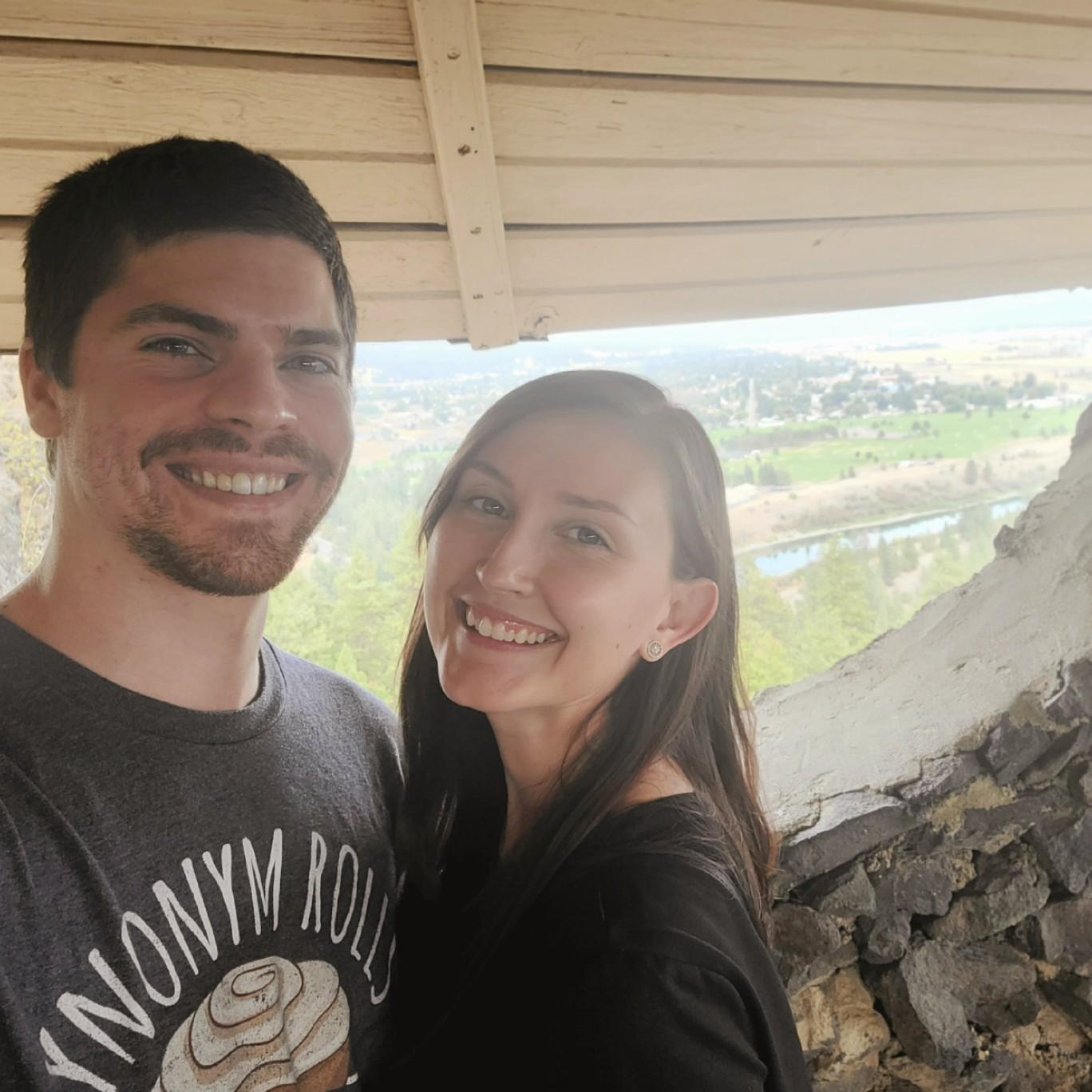 Us at the wedding venue!