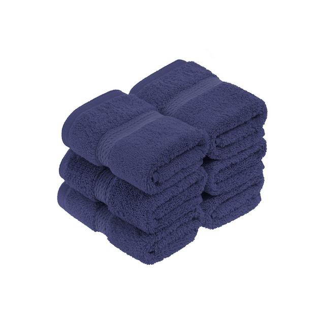 Superior Highly Absorbent 6 Piece Egyptian Cotton Ultra Plush Solid Face Towel Set