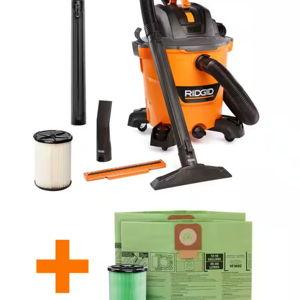 12 Gal. 5.0 Peak HP NXT Shop Vacuum Wet Dry Vac with Filter, Accessories and OSHA Compatible Filtration Kit HD1200E