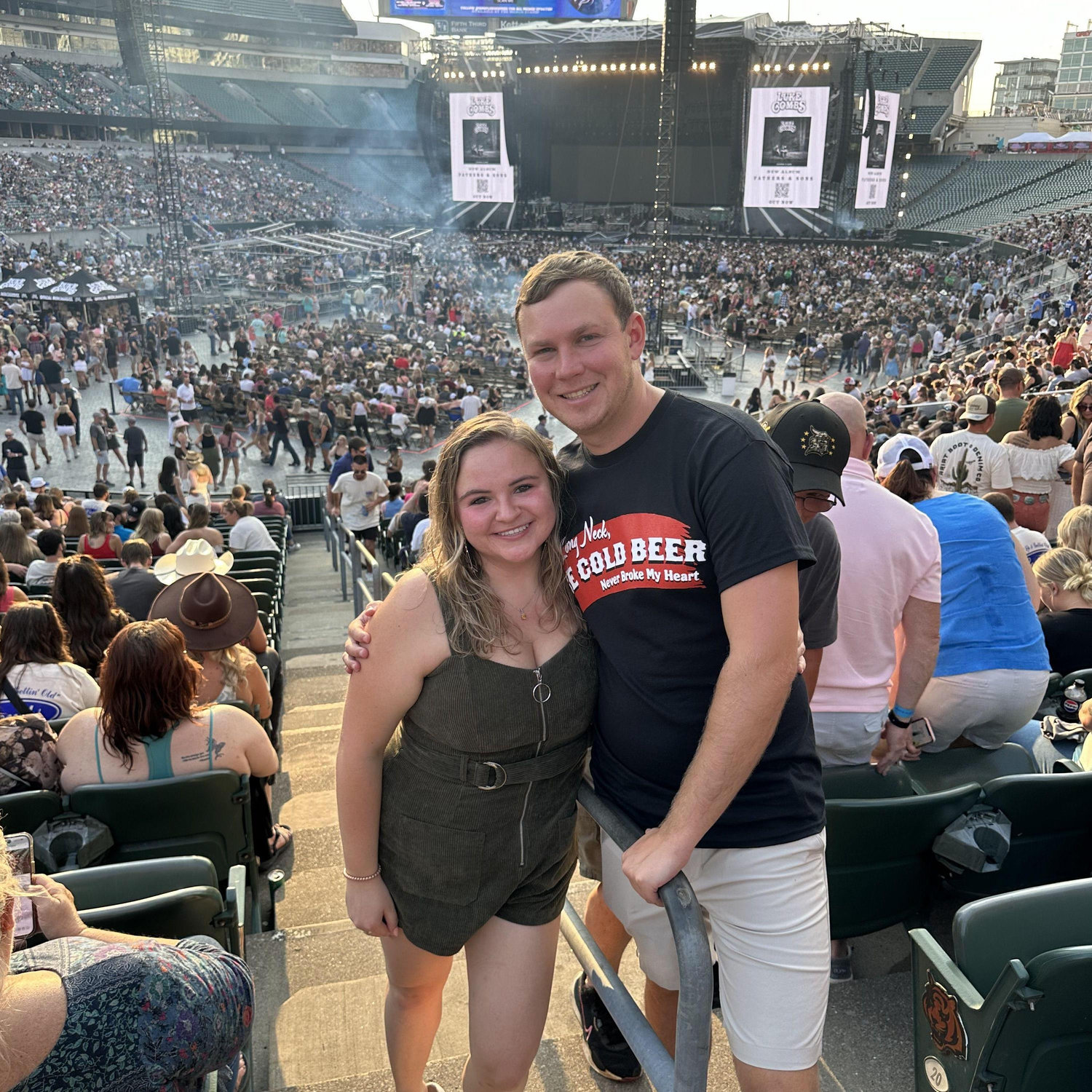 Aug. 3, 2024 - Our first flight together brought us to Cincinnati to see Luke Combs.