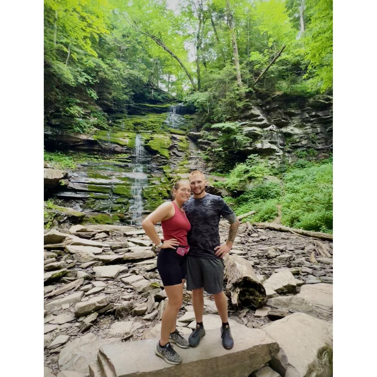 Hiking at Ricketts Glen State Park in PA (July 2022)