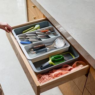 DrawerStore Expanding Tiered Cutlery, Utensil & Gadget Organizer