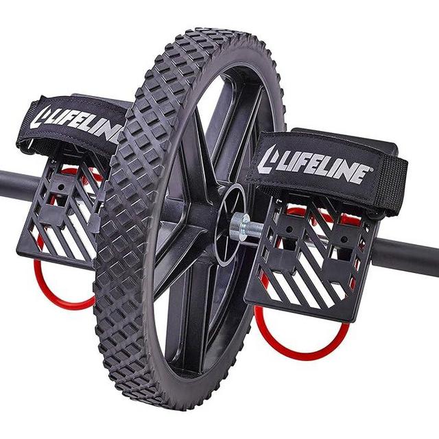 Lifeline Power Wheel for Full Body Functional Fitness - Strengthen Abs, Core, Lower & Upper Body with Foot Straps