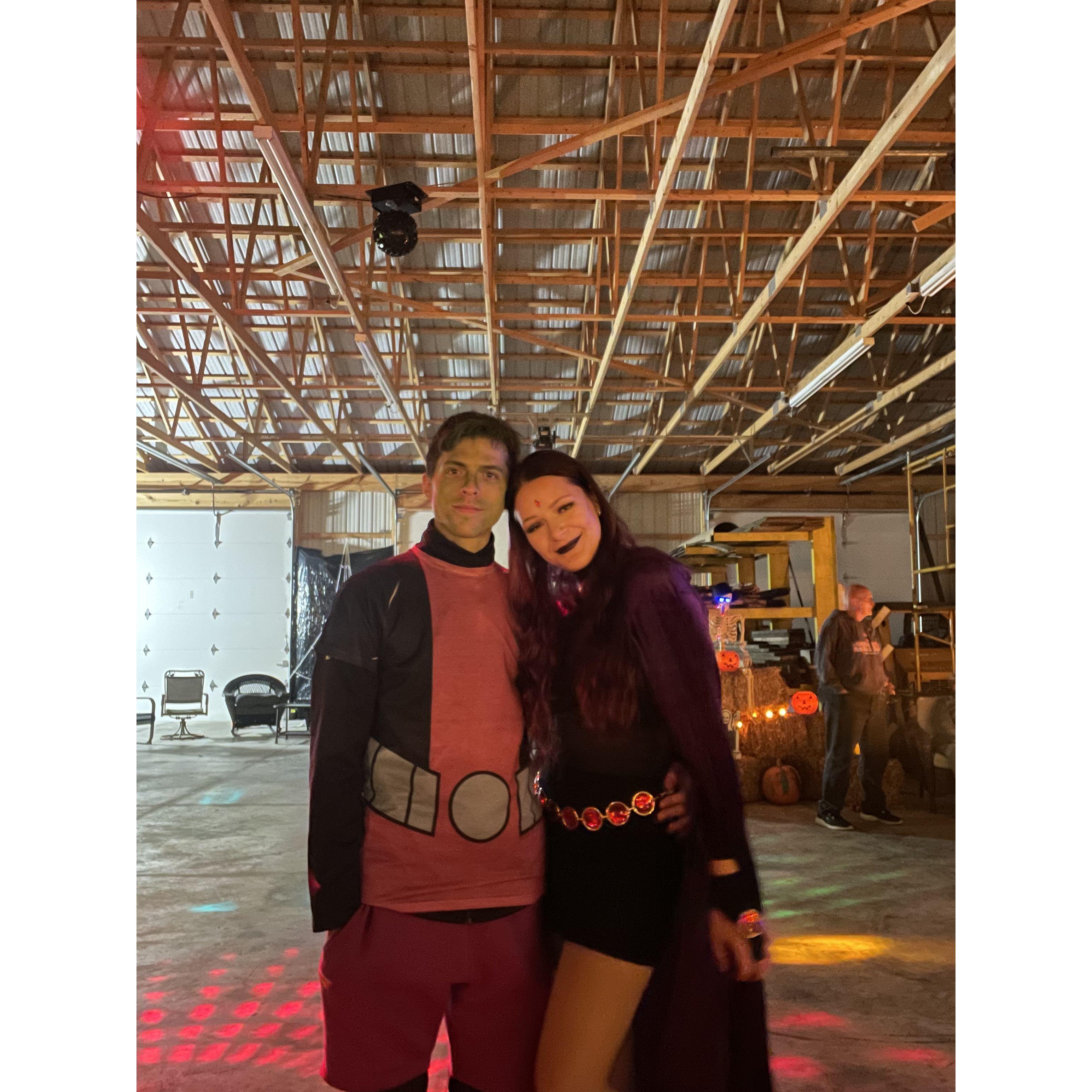 Halloween 2023, we did Raven and Beast Boy