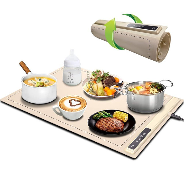 Upgrade Electric Warming Tray with Adjustable Temperature-Portable Warming Mat for Food,Roll Up Silicone Food Warmer for Parties with 3 Temperature Settings,Versatile Food Warmers for Parties Buffet