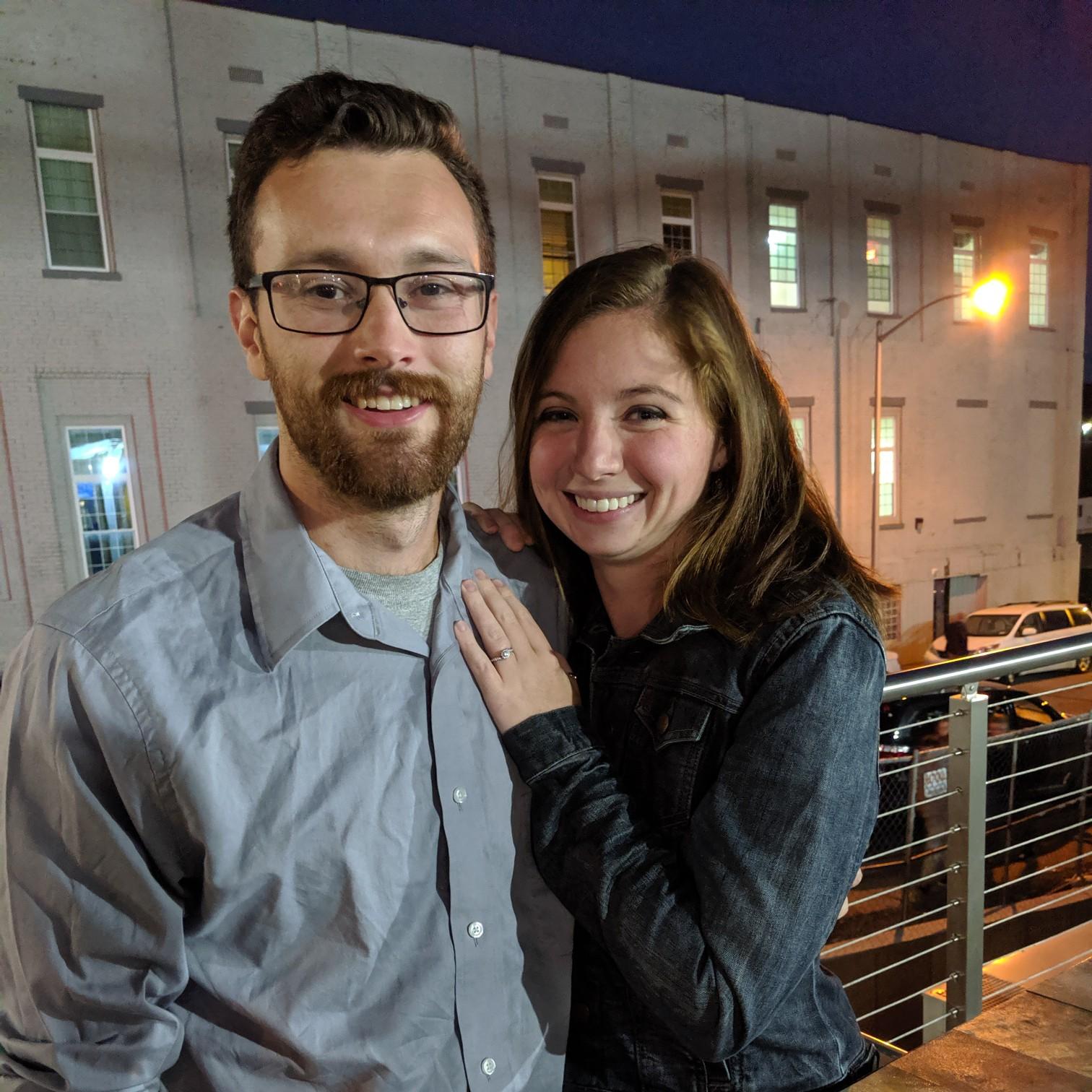 We celebrated at Frog Alley with Matt and Melinda after he asked me to marry him!!