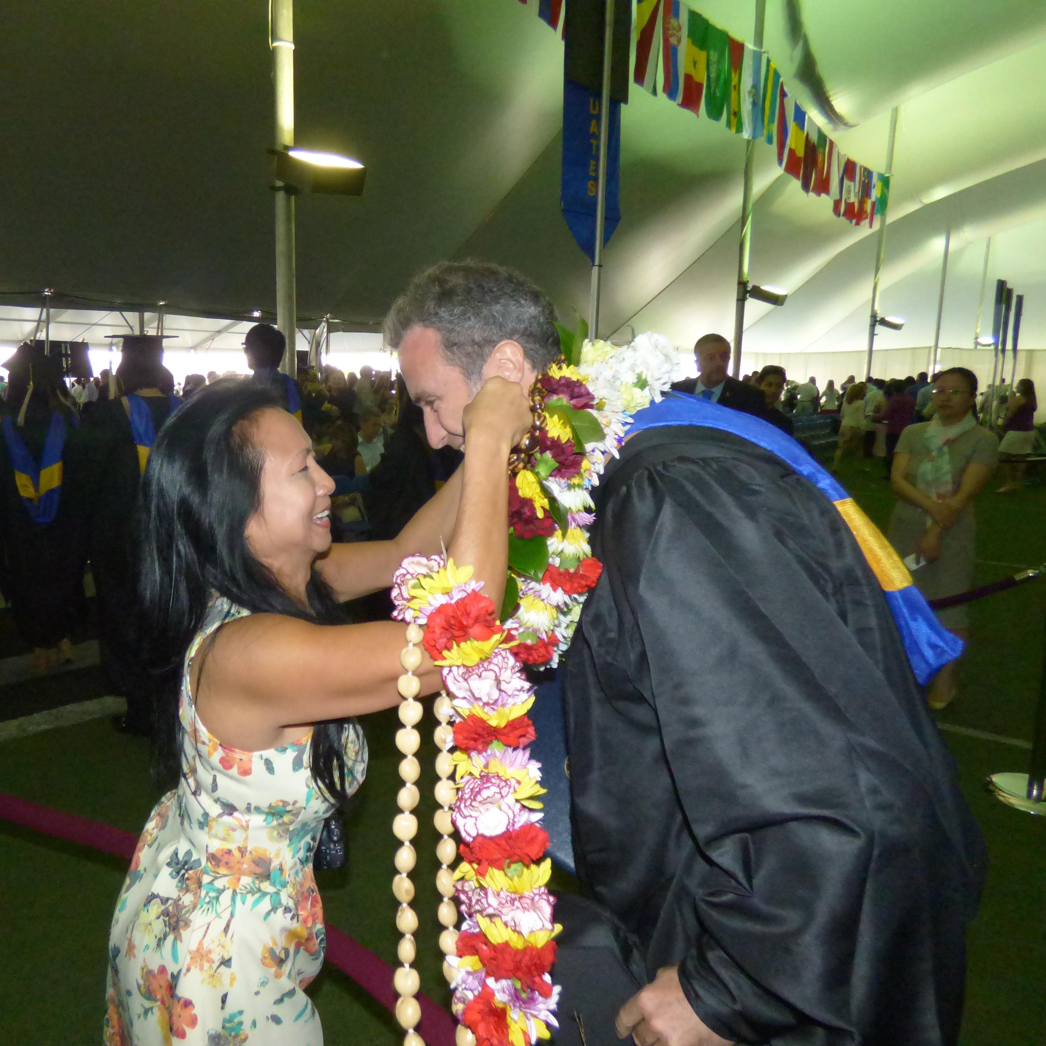 Mailieha surprised me at my graduation when she presented me with this beautiful assortment of Hawaiian leis.