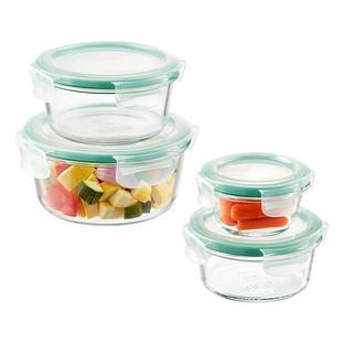 OXO Good Grips 8-Piece SNAP Round Glass Food Storage Set