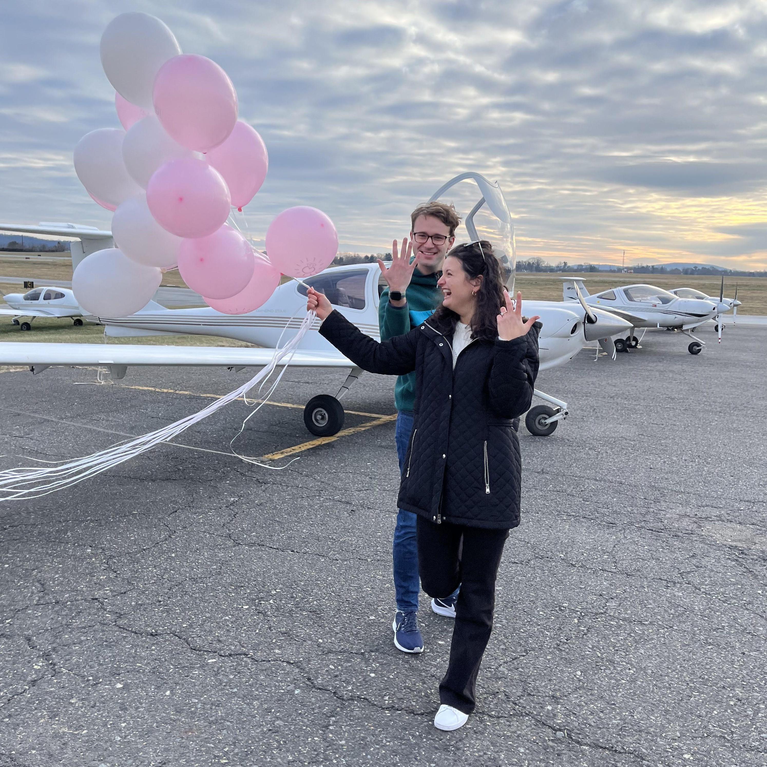 Jimi LOVED that we had balloons on the runway