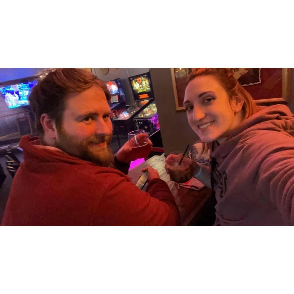 At one of our favorite local bars
