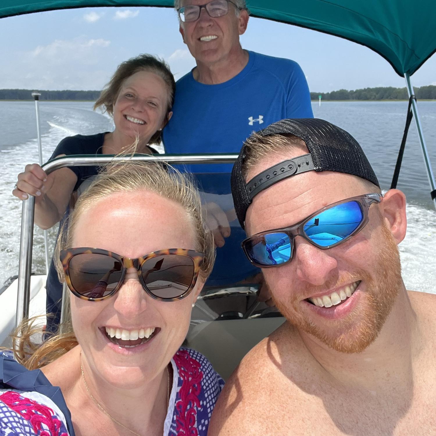 First time on Emily’s parents boat in Bethany Beach, DE! July 15, 2022.